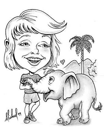 5 minute party caricature