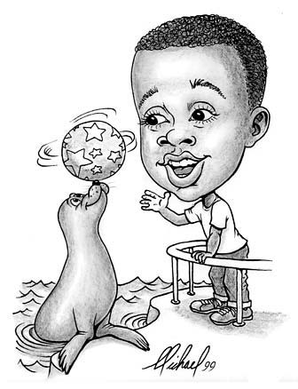 5 minute party caricature