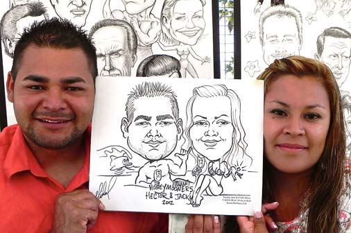 5 minute party caricature