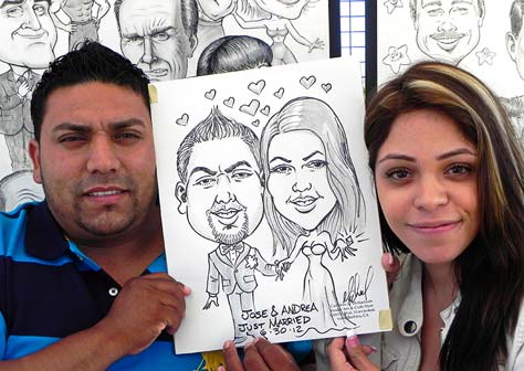 5 minute party caricature