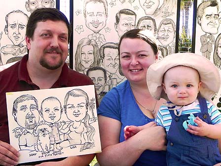 5 minute party caricature