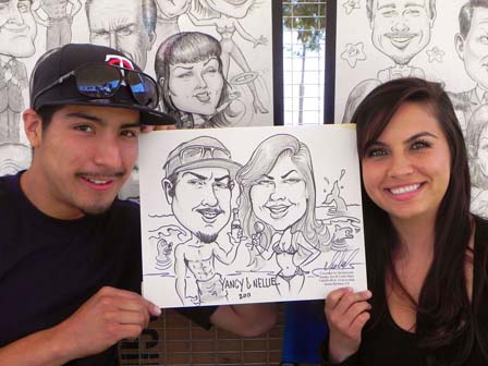 5 minute party caricature