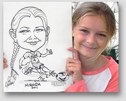 5 minute party caricature
