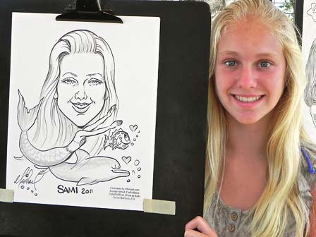 5 minute party caricature