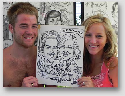 5 minute party caricature