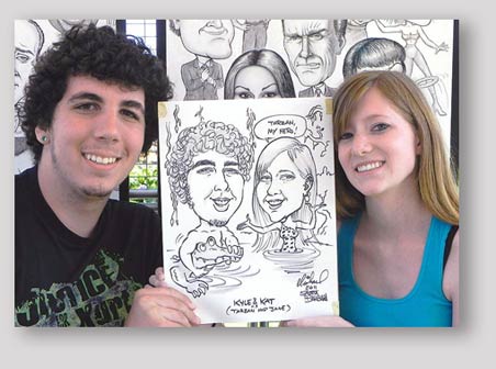 5 minute party caricature